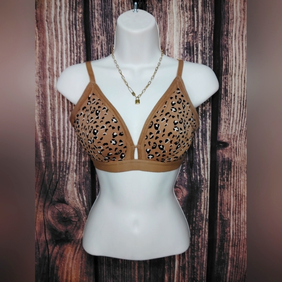 Lively Leopard Print Tan Bralette Size 2 - Picture 1 of 5